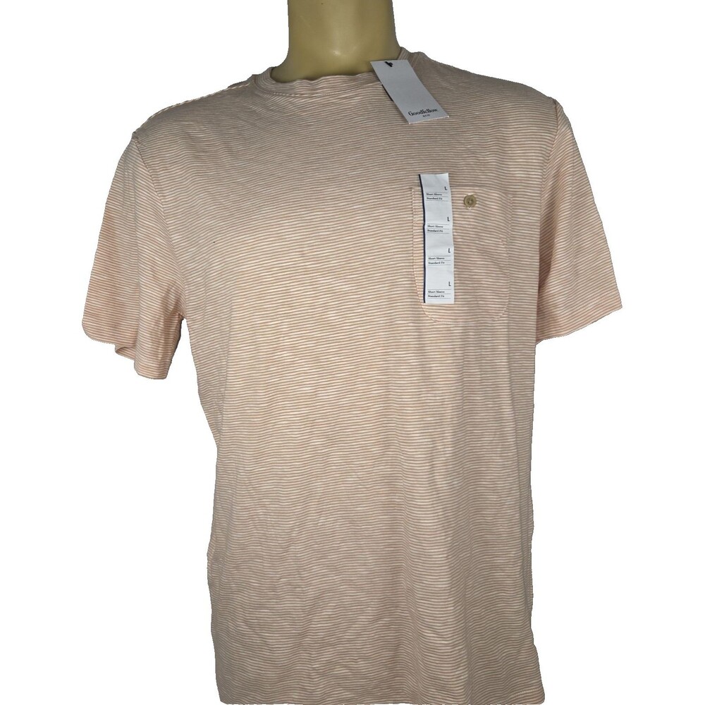 Goodfellow Orange Striped T-shirt Men's Size L New